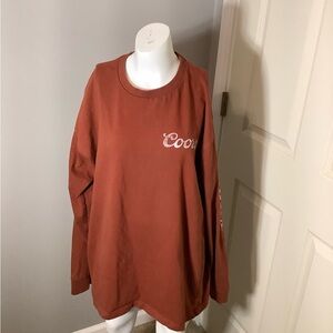 Men XL Tee Luv Buckle Coors Banquet Beer Long Sleeve Shirt